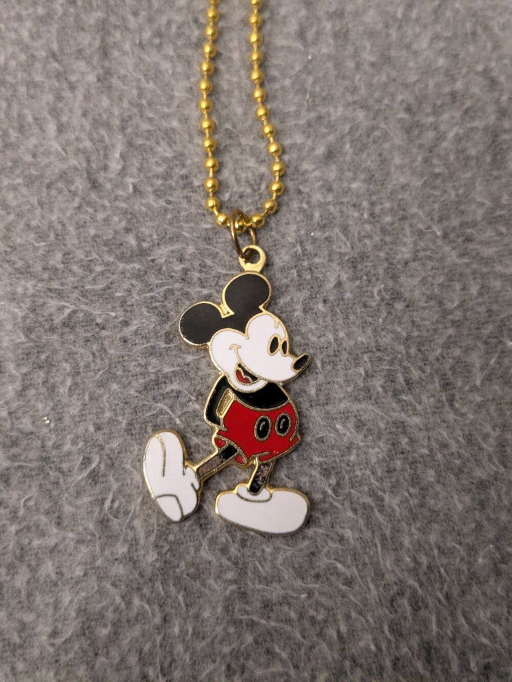 Mickey Mouse Pendant Necklace Walt Disney Production Taiwan